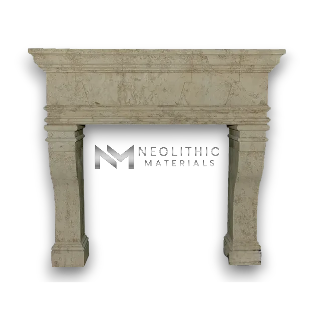 Limestone Fireplace Mantel - Image 1